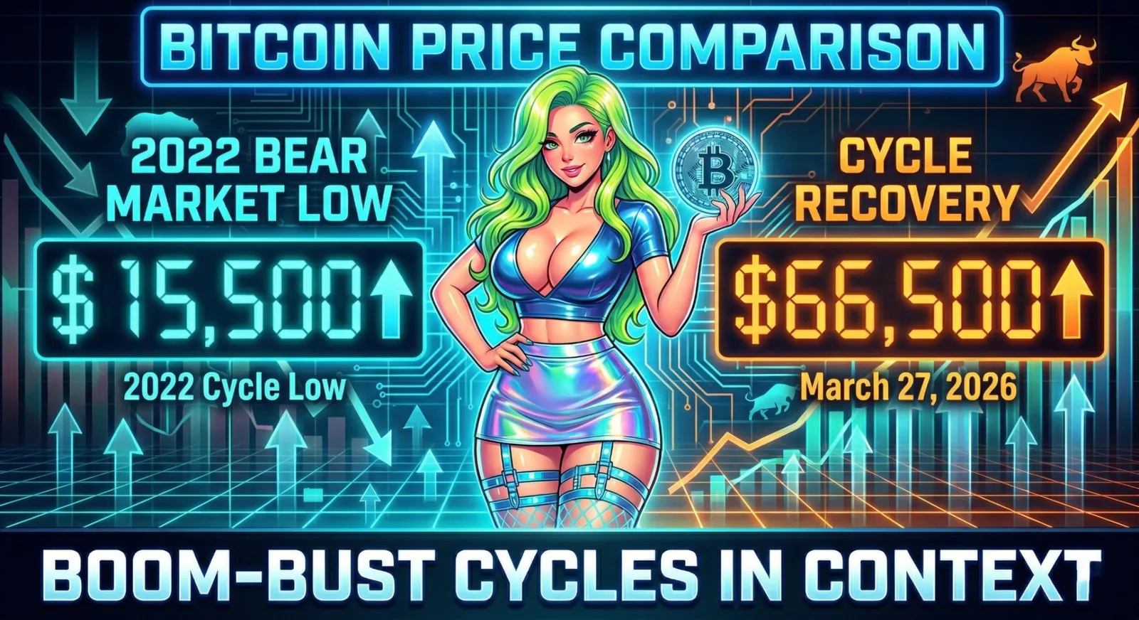 Bitcoin boom-bust cycle infographic